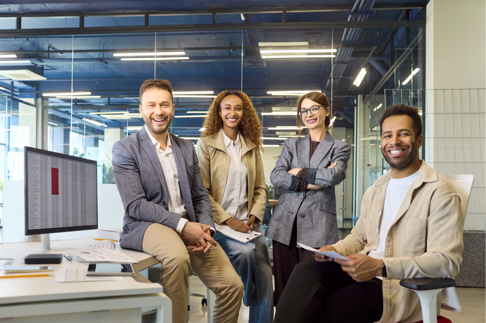 Portrait d'équipe en entreprise